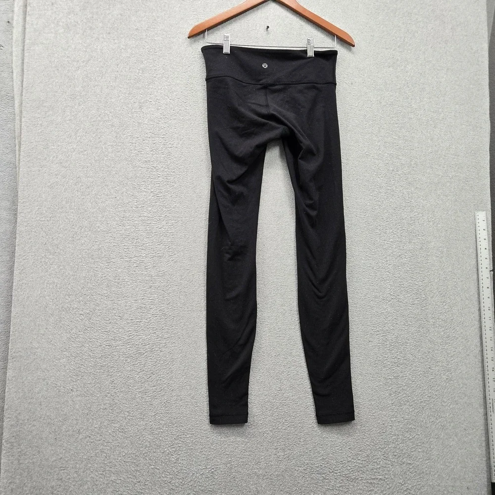 Lululemon Women Activewear Pants 6 Black Yoga Legging Mid Rise Slim 29